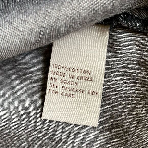 DG2 by Diane Gilman Embellished Snap Front Shirt Women's Size S Grey Chambray - Picture 12 of 13